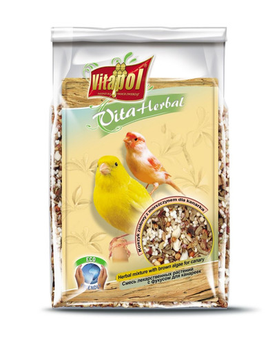 VITAPOL Košík bylinný s chaluhami pre kanárika 200 g