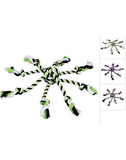 TRIXIE DENTAfun Preťahovadlo s dvomi loptičkami Ø 7 cm / 44cm