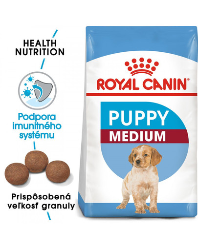 ROYAL CANIN Medium puppy 15 kg + 3 kg ZDARMA