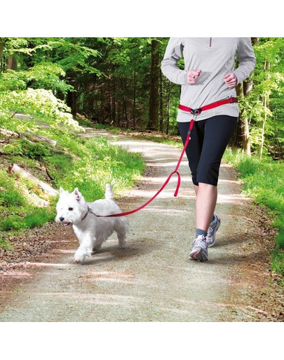 TRIXIE Vodítko na beh s nylonovým vodítkom červený