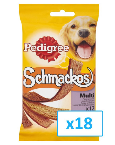 PEDIGREE Schmackos s hovädzím mäsom multi 104g x18