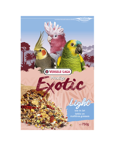 Versele-LAGA Exotic Light 750 g zmes pre stredné a veľké papagáje s pufovanými obilkami