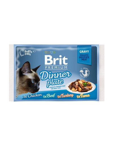BRIT Premium Cat Dinner plate gravy 4 x 85g
