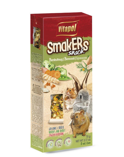 VITAPOL Smakers pre hlodavce brokolicové 2 ks