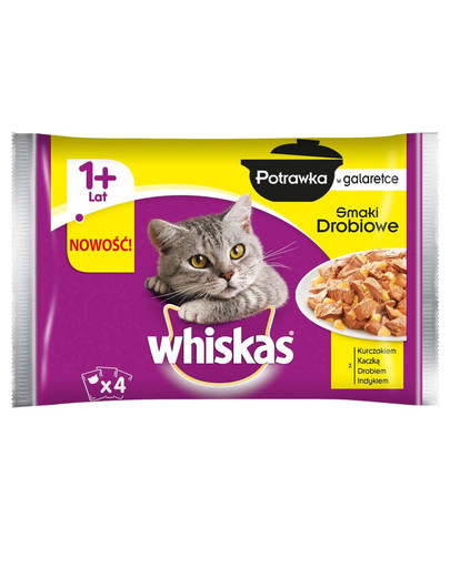 WHISKAS Pokrm v želé (1+ rokov) s príchuťou hydinové mäsoho mäsa 13x4x85g