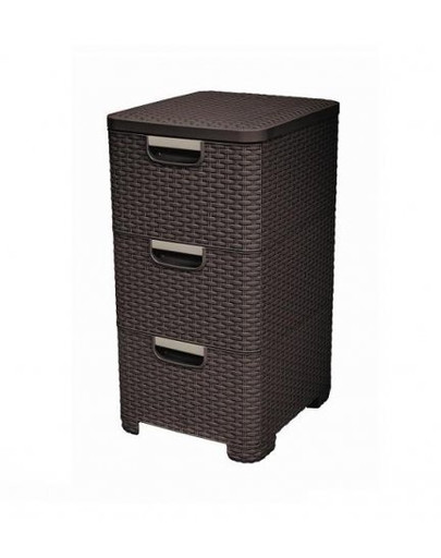 CURVER Zásuvka 3x 14l RATTAN Style - hnedá