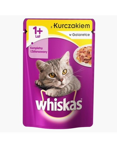 WHISKAS Kuracie v želé 100 gx 18 + 6 ZADARMO