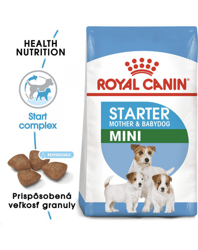 ROYAL CANIN Mini Starter Mother & Babydog 1kg granule pre brezivé alebo dojčiace suky a šteňatá