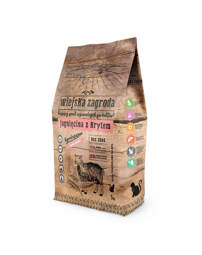 WIEJSKA ZAGRODA Jahňacie s krillom pre mačky 5 kg