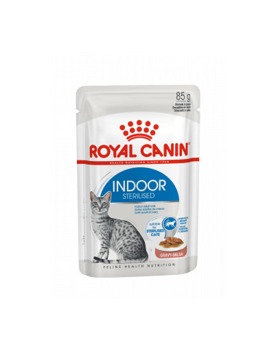 ROYAL CANIN Indoor Sterilised In Gravy Pouch 12x85g