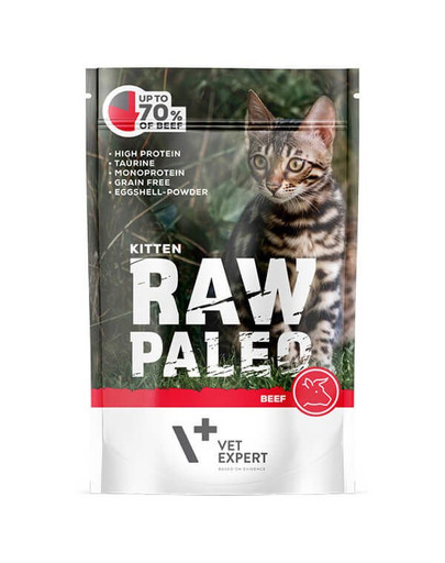 VETEXPERT RAW PALEO Kitten beef 100g