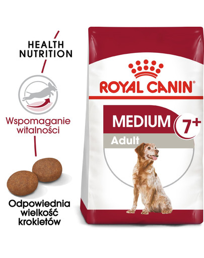 ROYAL CANIN Medium Adult 7+ 10 kg granule pre dospelé starnúce stredné psy