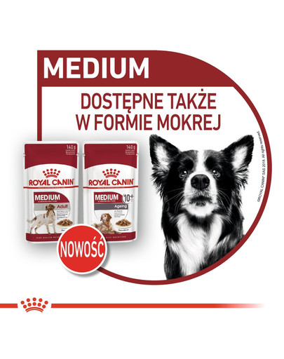 ROYAL CANIN Medium Adult 7+ 10 kg granule pre dospelé starnúce stredné psy