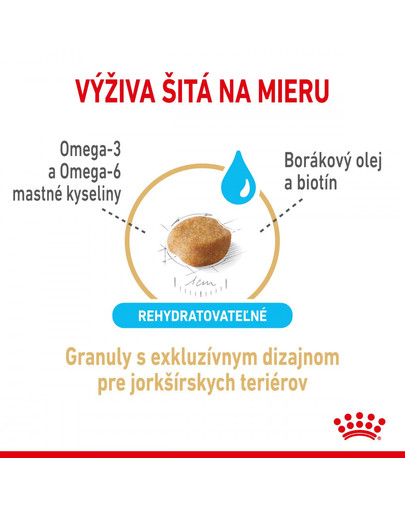 ROYAL CANIN Yorkshire Terrier Adult 8+ 500g granule pre staršieho jorkšírskeho teriéra