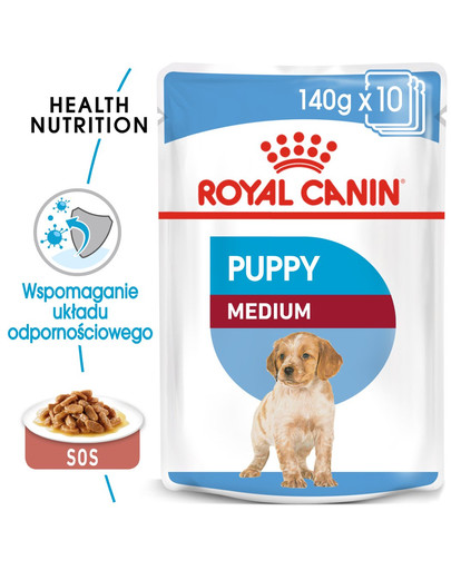 ROYAL CANIN Medium puppy 10x140 g kapsička pre stredné šteňatá