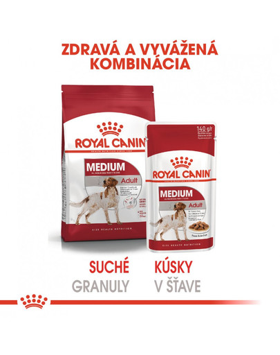 ROYAL CANIN Medium adult 10x140 g kapsička vo šťave pre dospelé stredné psy