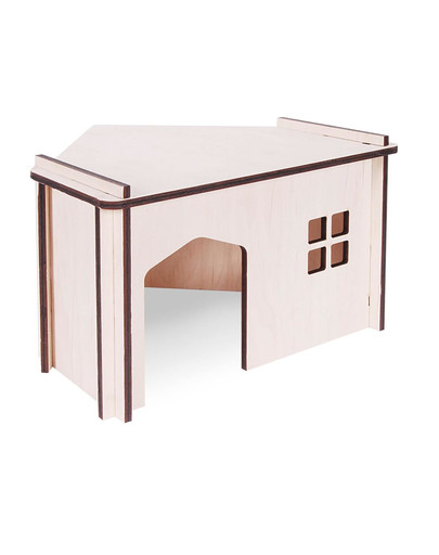 PET INN Sklopný drevený domček rohový 1