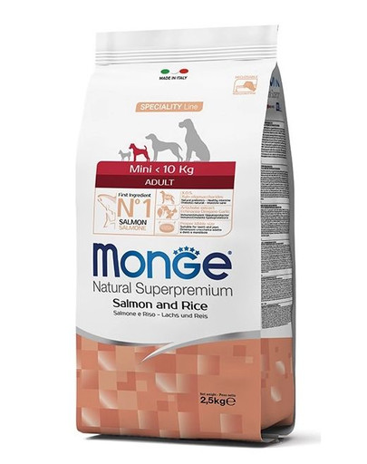 MONGE Mini Losos a ryža 2,5 kg