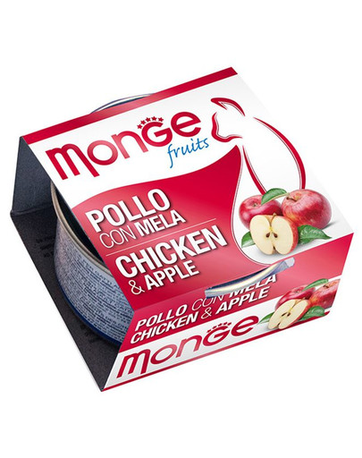 MONGE Fruit Cat Kura a jablko 80 g