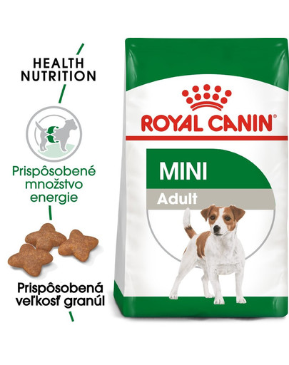 ROYAL CANIN Mini Adult 8 kg + kapsičky Mini adult 12x85 g
