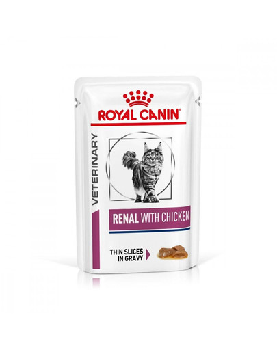 ROYAL CANIN Veterinary Diet Cat Renal Chicken Pouch 24 x 85 g