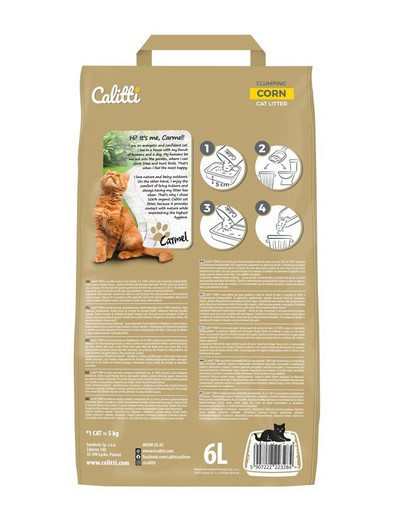 CALITTI Podstielka z kukurice pre mačku 6 l