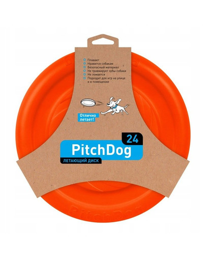 PULLER Pitch Dog Game flying disk orange  24 cm