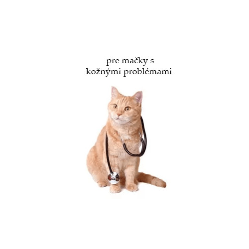Veterinárne krmivo pre mačky s kožnými problémami