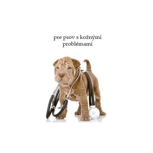 Veterinárne krmivo pre psov s kožnými problémami