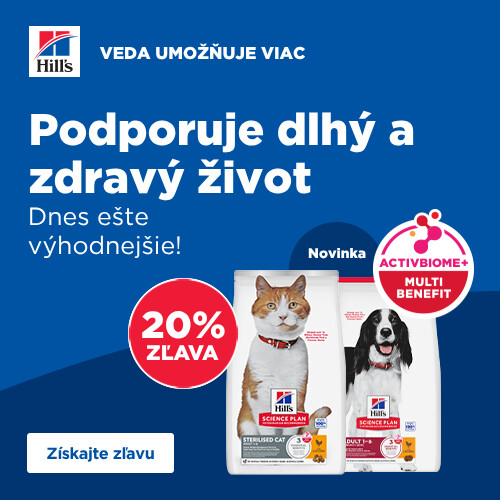 Akcia HILL'S -20% na veterinárne krmivo pre psy a mačky