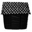 PETSBED Čierny pelech pre psa s labkami 44 x 38 cm