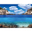 AQUA NOVA Obojstranné pozadie akvária L 100x50cm rastliny / oceán