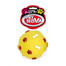 PET NOVA DOG LIFE STYLE Lopta so vzormi labiek a kostí, 7,5 cm, žltá