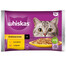 WHISKAS Adult 85 g vrecúško Hydinové hody krmivo pre dospelé mačky v omáčke s: kuracím, morčacím