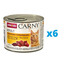 ANIMONDA Carny Adult hovädzie, kuracie a kačacie srdcia 6 x 200 g