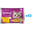 WHISKAS Adult Hydinové hody v želé 52x85g s kuracím a morčacím mäsom