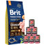 BRIT Premium By Nature Junior Medium M 15 kg + mokré teľacie krmivo 6x400 g