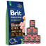 BRIT Premium By Nature Junior Extra Large XL 15 kg + mokré teľacie krmivo 6x400 g