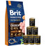 BRIT Premium By Nature Senior Small Medium S+M 15 kg + mokré krmivo s hydinou 6x1240 g
