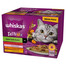 WHISKAS Adult Tasty Mix 24x85g Kapsička s hovädzím mäsom, lososom, kuracím, morčacím mäsom a treskou