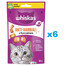 WHISKAS Anti-Hairball 6x50 g maškrty proti tvorbe bezoárov pre dospelé mačky