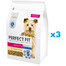 PERFECT FIT Adult 1+ Kompletné krmivo pre dospelých psov malých plemien, bohaté na kuracie mäso 3x2,6 kg