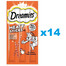 DREAMIES Meaty Sticks tyčinky s lahodným kuřecím masem pro dospělé kočky 14x30 g