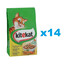 KITEKAT suché krmivo pre mačky s kuracím mäsom a zeleninou 14x300g