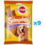 PEDIGREE Schmackos Multi Mix 9x144g maškrty pre psov vo forme prúžkov s hovädzím mäsom