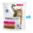 PERFECT FIT Active 1+ 6x750 g kompletné suché krmivo pre dospelé mačky s vysokým obsahom hovädzieho mäsa