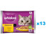 WHISKAS Adult vrecúško 52x85 g Hydinové hody krmivo pre dospelé mačky v omáčke s: kuracím, morčacím