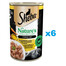 SHEBA puszka 6 x 400 g Nature's Collection mokra pełnoporcjowa karma dla dorosłych kotów koktajl drobiowy z wątróbką i olejem z ryb z przybraniem z marchewki w terynie