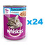WHISKAS Adult puszka 24x400 g - mokra karma pełnoporcjowa dla dorosłych kotów, kawałki z tuńczykiem w galaretce