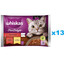 WHISKAS Adult saszetka 52x85g Soczyste Kąski mokra karma dla kotów kawałki z wołowiną, kurczakiem